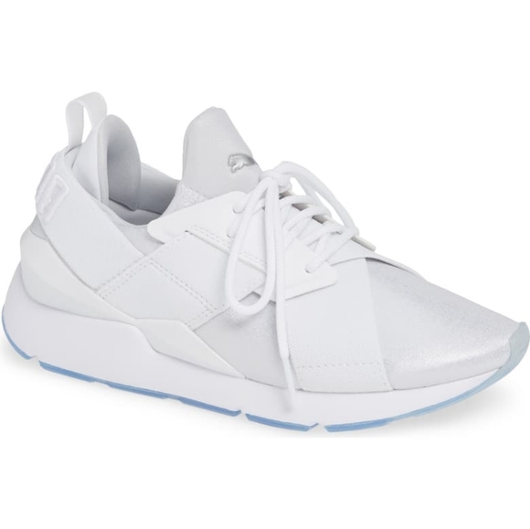 puma muse white sneakers